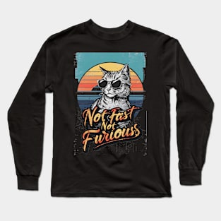 Not Almost Not Furious Lazy Relaxed Cat Long Sleeve T-Shirt